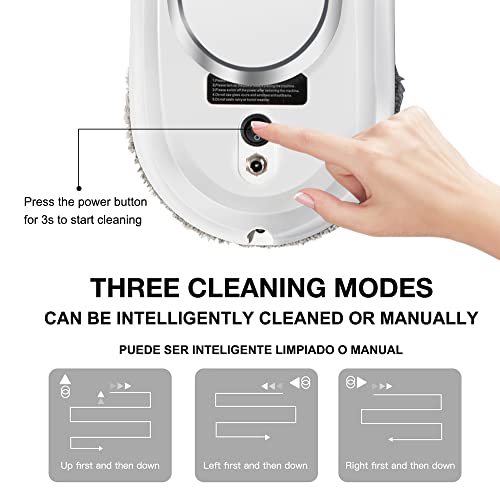 CHOVERY CL-1 Robot Limpiacristales 5600pa Super succión,Control Remoto Robot Limpia Cristales,Limpia Cristales Robot Ventanas AI 2.0 Navegación Inteligente Detecta los límites de la Ventana