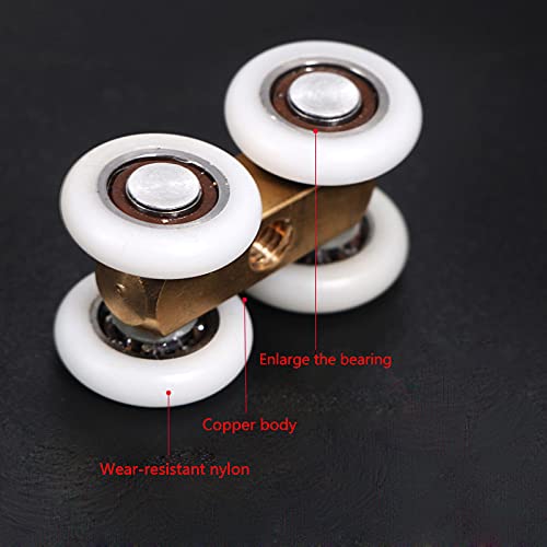 CHUANGOU 2 uds Rodillos para Puertas correderas, Puerta corredera de Vidrio, Almohadilla para Puerta corredera silenciosa, hogar