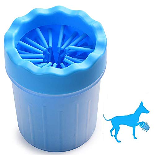 CHUER Limpiador del pie del Perro, Lavadora de Huellas de Perro Portátil Taza Portátil para Labado de Patas, Huellas, Pezuñas para Mascotas Perros Gatos con Cepillo