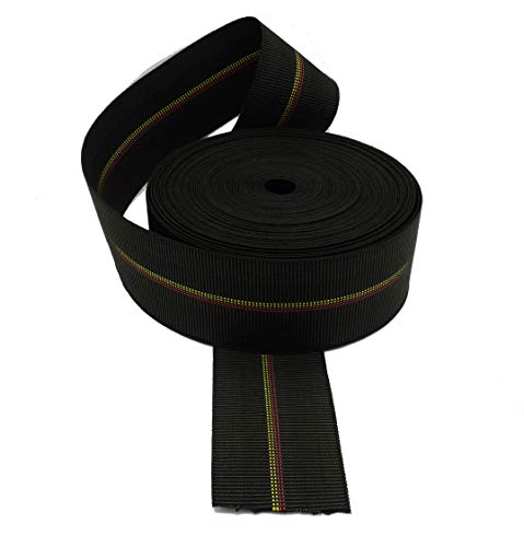 Cincha elástica calidad extra de caucho para tapicería ancho de 80 mm. para asientos, 24 metros.