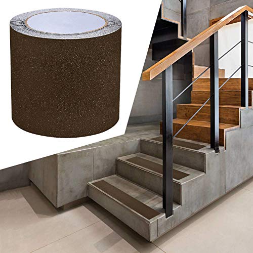 Cinta Adhesiva Antideslizante marrón High Traction Safety Track Tape, Cinta Adhesiva Antideslizante para escalones, rampas, Caminos
