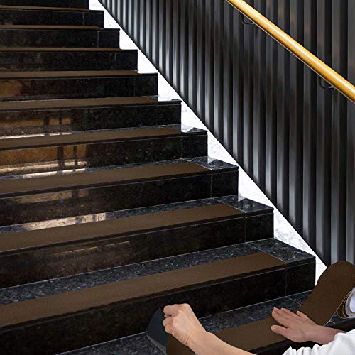Cinta Adhesiva Antideslizante marrón High Traction Safety Track Tape, Cinta Adhesiva Antideslizante para escalones, rampas, Caminos