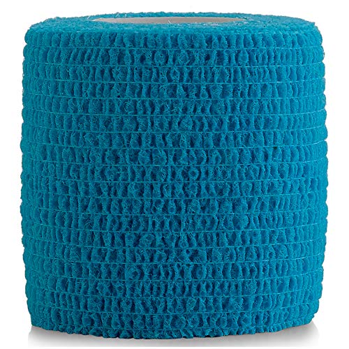 Cinta cohesiva auto adherente, Paquete de 6. 2"x 5 yardas, rollos de vendaje autoadhesivos y envoltura deportiva para tobillos, muñecas, esguinces de rodilla e inflamación, en colores variados