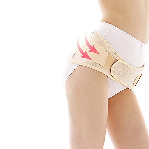 Cinturón De Cadera Sacroilíaco Cinturón De Corrección Pélvica para Mujer Antideslizante Resistente A Las Bolitas Presión Doble Capa Ajustable para Zona Lumbar Pélvica Y El Dolor Piernas,Negro,S