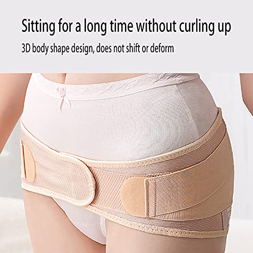 Cinturón De Cadera Sacroilíaco Cinturón De Corrección Pélvica para Mujer Antideslizante Resistente A Las Bolitas Presión Doble Capa Ajustable para Zona Lumbar Pélvica Y El Dolor Piernas,Negro,S