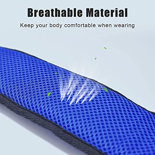 Cinturón De Sujeción Silla De Ruedas, 360° Protección Ajustable Cinturon De Seguridad Para Silla De Ruedas Con Hebilla, Cinturón Abdominal Silla Ruedas Para El Cuidado Del Paciente,Blue