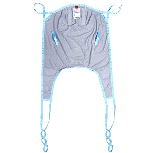 Cinturón de transferencia de cabestrillo para elevación de pacientes, inodoro de malla para baño cabestrillo para piernas dividido con reposacabezas, para transferencia de la cama a la silla de rued
