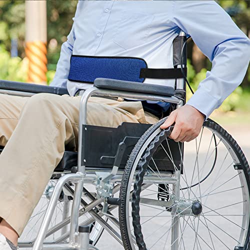 Cinturon Para Silla De Ruedas, Ajustable 360° Protección Cinturon De Seguridad Para Silla De Ruedas Con Hebilla, Fácil De Operar Multifuncional Cinturón De Sujeción Silla De Ruedas,Blue