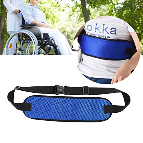 Cinturon Para Silla De Ruedas, Ajustable 360° Protección Cinturon De Seguridad Para Silla De Ruedas Con Hebilla, Fácil De Operar Multifuncional Cinturón De Sujeción Silla De Ruedas,Blue