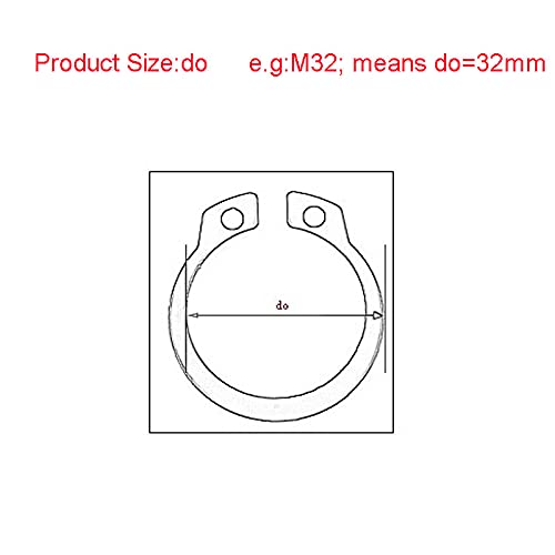 Circlips para eje 65 anillo de retención de eje de acero al manganeso anillo de retención de rodamiento M8 M9 M10 M11 M12 M13-M75-M26,10 Uds