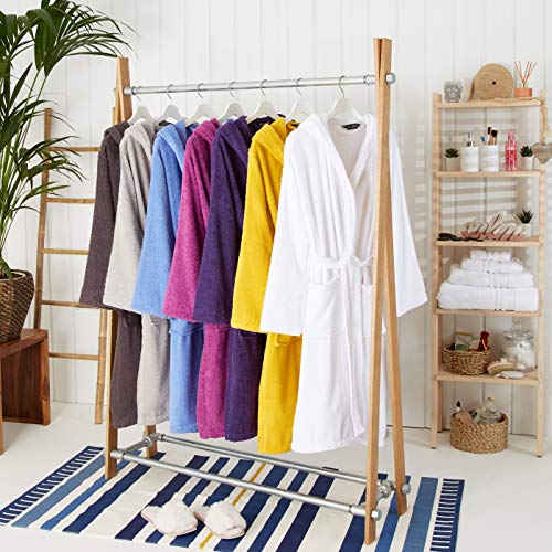 CityComfort Señoras Robe Luxury Terry Toweling algodón bata albornoz Mujeres altamente absorbente mujeres con capucha y Shawl Towel baño abrigo (XL, blanco)
