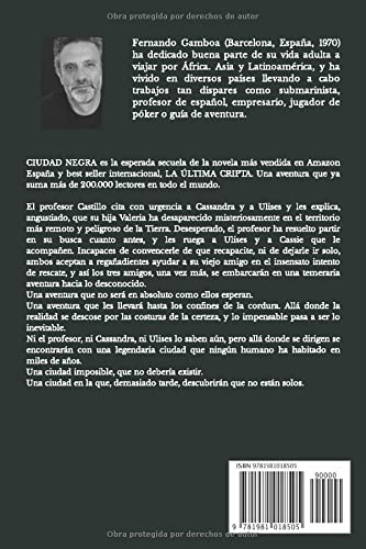 CIUDAD NEGRA: En busca de la ciudad perdida de Z: 2 (Las aventuras de Ulises Vidal)