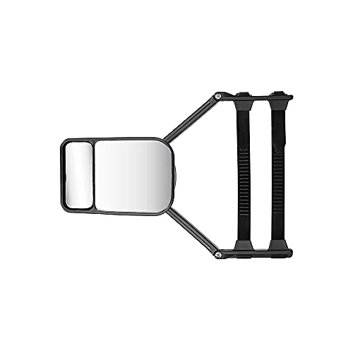CJBIN Retrovisores Caravana, Espejos para Caravana Universal Espejos Caravana Coche 360 ° Giratorio Espejo con Clip Espejo de Remolque Espejo Caravana Furgoneta con Brazo de Espejo (Espejo + Convexo)
