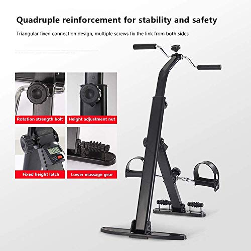 CJSWT Pedal portátil de Bicicleta de Ejercicios de Brazos y piernas Ejercitador, aparatos de Gimnasia para la Tercera Edad y de Edad Avanzada, Terapia Física de la Pierna Que Hacen Ejercicio