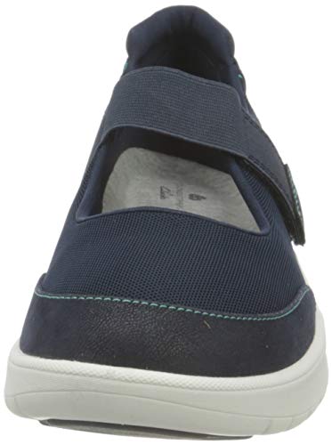 Clarks Adella West, Zapatillas Mujer, Tejido Azul Marino, 36 EU