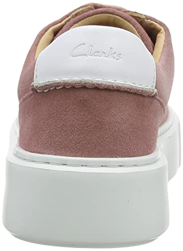 Clarks Hero Lite Lace, Sneaker Mujer, Rose Suede, 38 EU