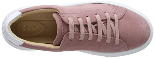 Clarks Hero Lite Lace, Sneaker Mujer, Rose Suede, 38 EU