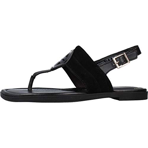 Clarks Reyna Glam, Sandalias Planas Mujer, Black Synthetic Interest Combi, 42 EU