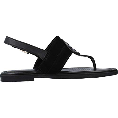 Clarks Reyna Glam, Sandalias Planas Mujer, Black Synthetic Interest Combi, 42 EU