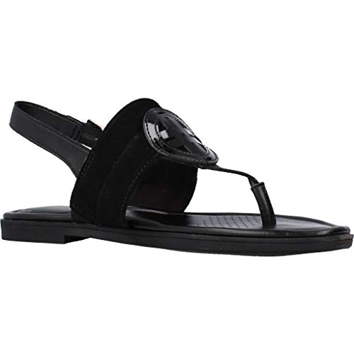 Clarks Reyna Glam, Sandalias Planas Mujer, Black Synthetic Interest Combi, 42 EU