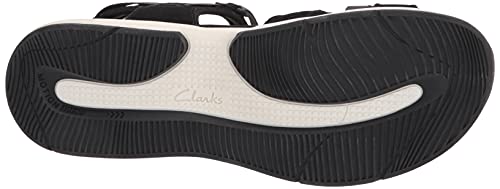 Clarks Solan Drift, Sandalias Planas Mujer, Black/Dk Grey Suede/Leather, 38 EU