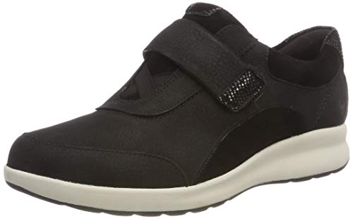 Clarks Un Adorn Lo Zapatos de cordones derby Mujer, Negro (Black Combi), 37 EU