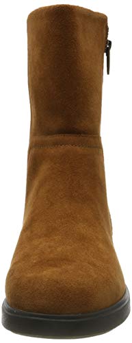 Clarks Un Elda Mid, Botas Slouch Mujer, Marrón (Dark Tan Suede Dark Tan Suede), 41 EU