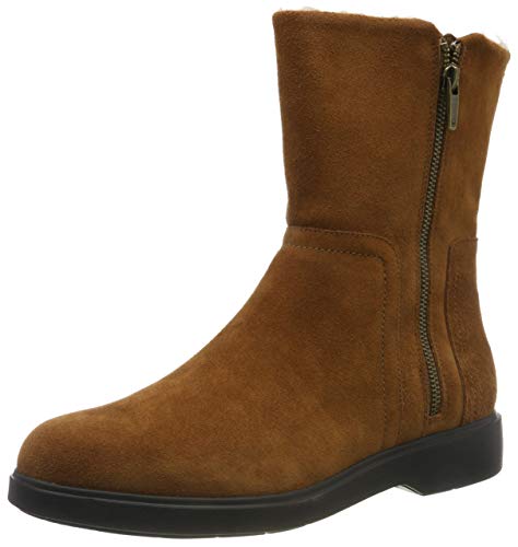 Clarks Un Elda Mid, Botas Slouch Mujer, Marrón (Dark Tan Suede Dark Tan Suede), 41 EU