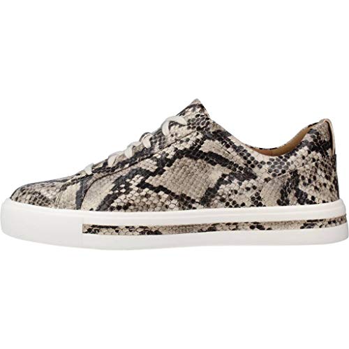 Clarks Un Maui Lace Zapatillas Mujer, Multicolor (Natural Snake Natural Snake), 39 EU