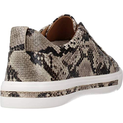 Clarks Un Maui Lace Zapatillas Mujer, Multicolor (Natural Snake Natural Snake), 39 EU
