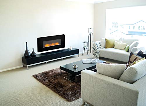 Classic Fire AJ15-S Vancouver - Calefactor de Pared con Efecto Chimenea, Mando a Distancia, 2000 W, Negro, 105,5 cm