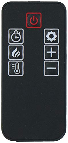 Classic Fire AJ15-S Vancouver - Calefactor de Pared con Efecto Chimenea, Mando a Distancia, 2000 W, Negro, 105,5 cm
