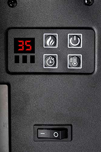 Classic Fire AJ15-S Vancouver - Calefactor de Pared con Efecto Chimenea, Mando a Distancia, 2000 W, Negro, 105,5 cm