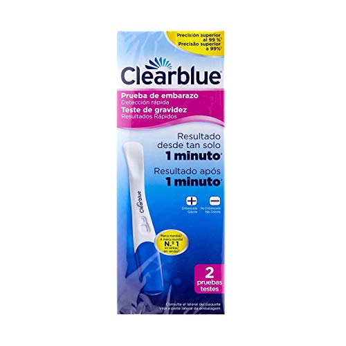 Clearblue Test de embarazo, Prueba de Embarazo con detección rápida, 2 Unidades