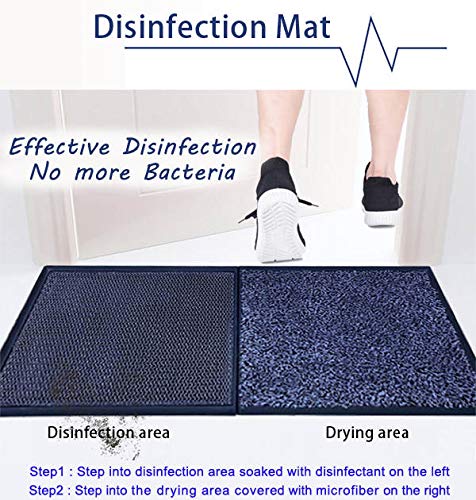 CLEMARS- Felpudo desinfectante, 4 en 1 Set de Alfombrillas desinfectantes, Felpudo para casa, Felpudo desinfectante, Alfombra desinfectante para Zapatos, Alfombrilla desinfectante.
