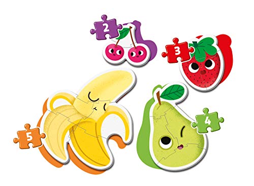 Clementoni- My first Puzzle Progresivo Frutas, Multicolor (20815) , color/modelo surtido