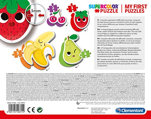 Clementoni- My first Puzzle Progresivo Frutas, Multicolor (20815) , color/modelo surtido