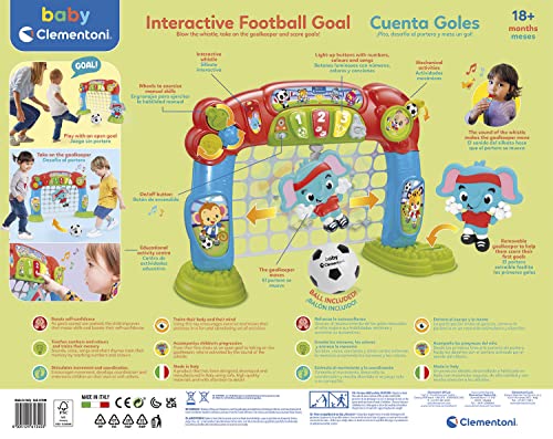 Clementoni Portería interactiva 1 año, Multicolor (61340)