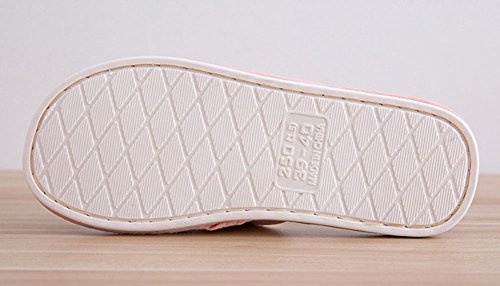 Cliont Mujer Niñas Hombre Linda Gato Zapatillas de Interior Suaves Zapatillas de Punta Abierta de algodón en casa Zapatillas de casa