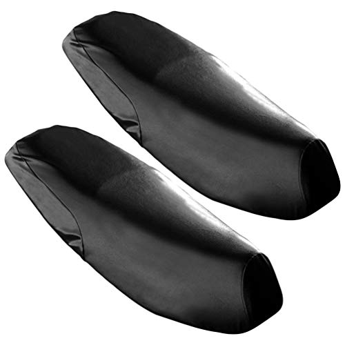 CLISPEED 2 Piezas Cubierta de Silla Cómoda Cubierta de Silla Impermeable Cubierta de Asiento Almohadilla de Cuero Cojín para Moto Bicicleta Eléctrica Motocicleta