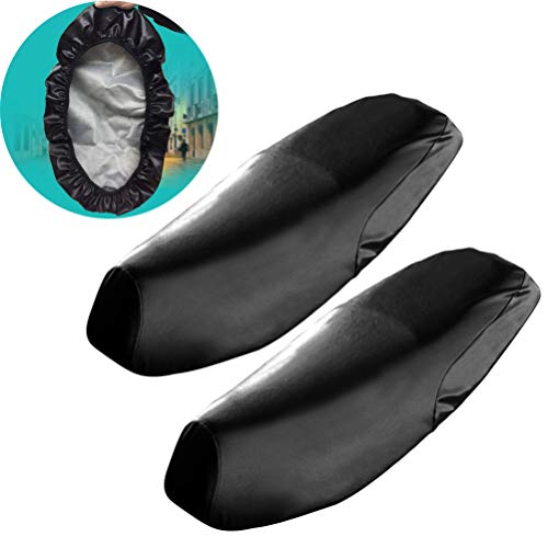 CLISPEED 2 Piezas Cubierta de Silla Cómoda Cubierta de Silla Impermeable Cubierta de Asiento Almohadilla de Cuero Cojín para Moto Bicicleta Eléctrica Motocicleta