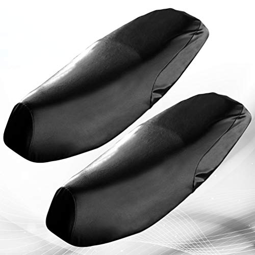 CLISPEED 2 Piezas Cubierta de Silla Cómoda Cubierta de Silla Impermeable Cubierta de Asiento Almohadilla de Cuero Cojín para Moto Bicicleta Eléctrica Motocicleta