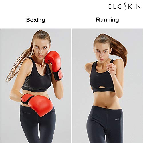 CLOSKIN® Sujetador Deportivo Mujer sin Aros con Almohadillas Extraíbles Bra Deporte para Yoga/Fitness/Run/Ejercicio