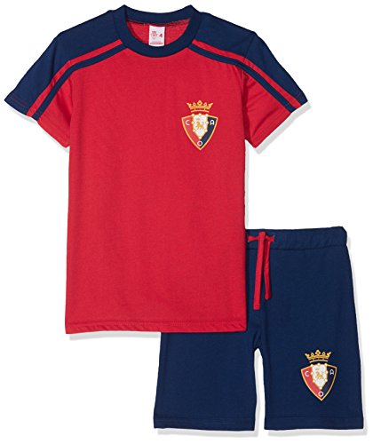 Club Atlético Osasuna Pijosa Pijama Corta, Infantil, Multicolor (Negro/Rojo), L