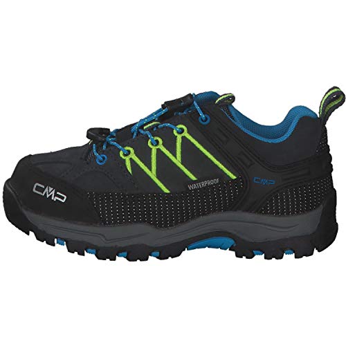 CMP Campagnolo Rigel WP Low-Cut 2021 - Botas de senderismo para niños, color gris y amarillo, talla EU 33