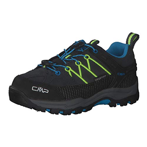 CMP Campagnolo Rigel WP Low-Cut 2021 - Botas de senderismo para niños, color gris y amarillo, talla EU 33