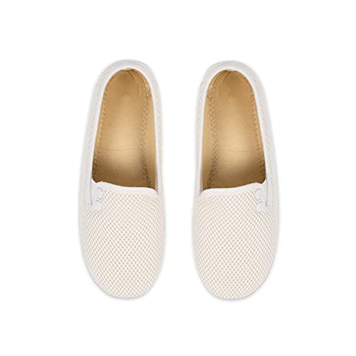 CoboFamily Zapatillas de Estar por Casa Mujer Verano Otoño Invierno, Zapatillas Casual Cómodas Respirables, Zapatos de Rejilla con Tacón Cuña y Punta Cerrada Multicolor, Suela Caucho (Blanco, 37)