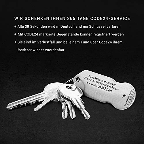 Code24 Einkaufswagenlöser “SmilKey” Llavero con Moneda Carro 5 Piezas – Práctico Colgante Llavero Euro para Carro con Diseño de Sonriente – Llavero Moneda Euro Incluye Código Localizador de Llaves