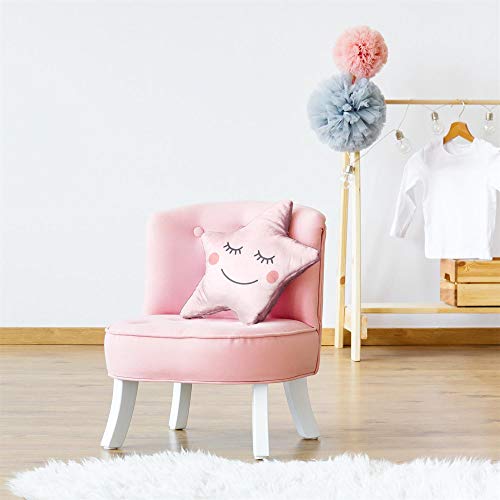 Cojín de Estrella Rosa 44 x 37 cm para niño, decoración de habitación Infantil Textil para niños