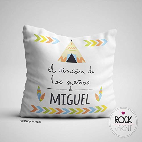 Cojín Infantil/Almohadón Guardería Tipi. Personalizado 40x40 cm, incluye relleno. Elige el color del diseño. Regalo de Nacimiento. Guardería. Decoración Cuna.